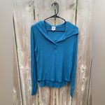 CAbi  Style 4191 Teal Striped Riff Hoodie Long Sleeve T Shirt Small Photo 1