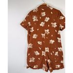 Storia Womens Romper Rust The Faded Daisy Print Playsuit Short Sleeve Boho Small Photo 7