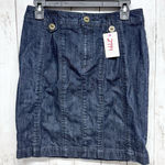 Anthropologie Pilcro and the Letterpress Skirt Women Size 27 Washed Denim Midi Photo 0