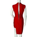 Miss Circle Dress Womens Large Red Bodycon Bandage Asymmetrical Cocktails Glam Red Photo 3