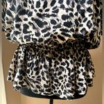Cato Women’s Top with Peplum in Animal Print Photo 2