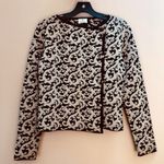 Metallic Gold and Black Knit Sweater Size 42 Photo 7