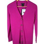 C by Bloomingdale’s 2 Ply Cashmere Long Line Cardigan Size Small Cherry Blossom Pink Photo 0