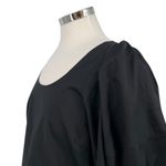 Madewell  Black Puff Sleeve Scoop Neck Top Size Small NWT Photo 3