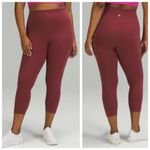 Lululemon  Athletica Wunder Train High-Rise Crop 23” Leggings, Mulled Wine sz. 4 Photo 3
