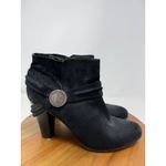 Miranda Lambert Black Suede‎ Leather Guitar Ankle Booties Women's Size 10M Photo 4