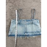 ZARA NWOT  Cropped Cami‎ Skirt Effect Crop Denim Spaghetti Straps Tank Top S Photo 5