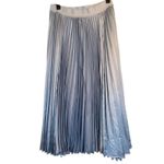 Halogen  Light Baby Blue Crinkle Accordion Long Maxi Skirt Women Sz M Photo 1