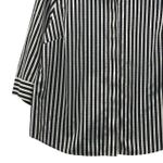 Chico's  Button Up Striped Top Black White XL Photo 3