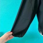 J.Crew New with tags black Puff-sleeve satin-back crepe top in size petite small Photo 1