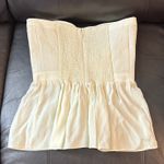 Parker Ivory Penelope Silk Strapless Bustier Peplum Top Photo 2