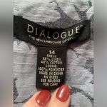 Dialogue  Jacket Floral Jacquard QVC Blazer Open Style Blue Size 14 New Photo 8