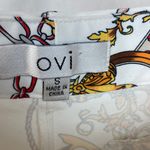 OVI  Ivory Cream Status Chain Print Bermuda Tailored Shorts S Photo 2