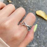 Bowl ring sterling silver ring silver ring stacking ring cute ring y2k ring dainty ring heart ring Photo 0