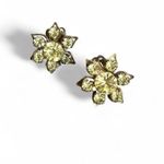 Vintage Lot Emerald Greens Gold Tone Earrings Photo 2