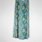 MINKPINK  Turquoise Floral Slit Maxi Skirt size M Photo 3