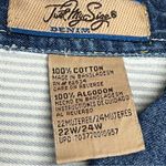 Just My Size Blue White Stripe top Embroidery 22w/24w 100%cotton county pumpkin denim collar Photo 2