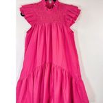 Love The Label Dress Pink Poppy Mini Smocked Flutter A Line Barbiecore Small Photo 5