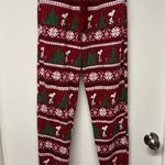 American Eagle  Snoopy Peanuts Red Christmas Tree Pajama Pants Womens Size XS Photo 0