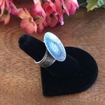 Silpada  Oval Hammered Sterling Silver Ring Size 6 Photo 1