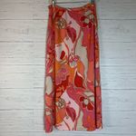 Valerie Stevens  100% silk floral maxi skirt size 8 colorful Photo 3