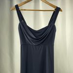 Amsale Cowl Neck Sleeveless Maxi Dress in Navy Size‎ 6 Blue Photo 3