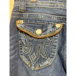 MEK Denim Oaxaca Jeans‎ Womens 28/34 Dark Wash Embellished Pockets Cropped Blue Photo 8