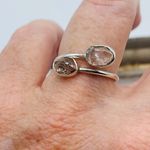 Herkimer Diamond Sterling Silver Ring Size 8 Photo 3