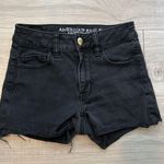American Eagle Black Denim High-rise Shorts Photo 0