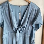 Baltic Born  Poppy Satin Midi Dress Light Blue Photo 3