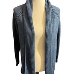 L.L. Bean Women’s Open Front Knit Cardigan Sweater Size Large Petite Slate Blue Photo 0
