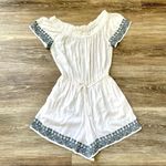 l*space L* SpringāFling white short sleeved romper with embroidery Photo 4