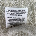 Covington  Sz XL Gold Metallic 3/4 Sleeve Crew Neck Sweater Cream Textured Front Photo 8