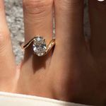 4.5Ct Oval Cut Unique Ring Gold Size 5 Photo 0