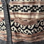 Lucky Brand  Jacquard Boyfriend Cardigan Small Western Boho Fall Sweater Photo 8