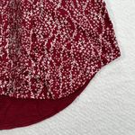 Dolan Anthropologie Tank Top Women's Large Wine Floral Solid Back Pleated Front Red Photo 3