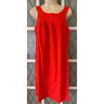 Theory Womens Linen Blend Sleeveless Round Neck Shift Dress Orange Size 10 Photo 1