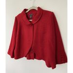 Chelsea & Theodore Red 3/4 Sleeve Lined Blazer Stylish Work Casual Jacket Sz L Size L Photo 9