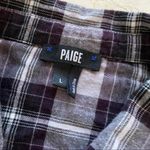 Paige Like New Purple/Gray Longsleeve Flannel Sz L Photo 1