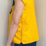 Mexican Yellow Colorful Floral Embroidery Bohemian Blouse Photo 2