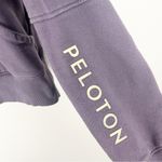 Peloton Purple 1/2 Zipper Chic Kangaroo Pocket Arm Spellout Hoodie, Size Medium Photo 7