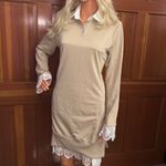 Jumper Dress With Lace Detailing White Photo 13