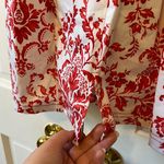 Vintage Red And White Jacquard Mini Dress Size 6 Photo 4