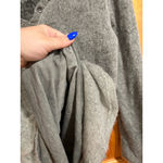 Tempo Paris Lace Trim V-Neck Knit Sweater Top Gray Long Sleeve Size XL Photo 2