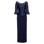 JS Collections  Embroidered Mesh Peplum Gown Photo 16