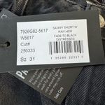 Paige Sammy Fade To Black Distressed High Rise Bermuda Jean Shorts Size 31 New Photo 8