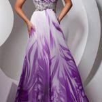 Tony Bowls  Paris Print Chiffon Evening Dress 113716A Photo 0