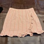 Sadie & Sage Plaid Skirt Women Large Rayon pink checkered Preppy cute Barbiecore Photo 1
