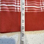 Max Studio Rust Plaid Collared Sweater XL Split Neck Pullover Knit Top NWOT Photo 4