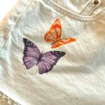 Levi's LEVI’S Butterfly Print 501 Raw Hem Jean Shorts Off White Size 30 NEW Photo 2
